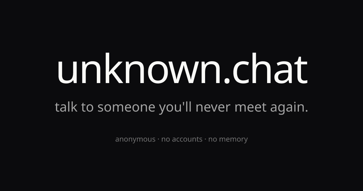 Talk to Strangers — Anonymous AI Chat, No Signup